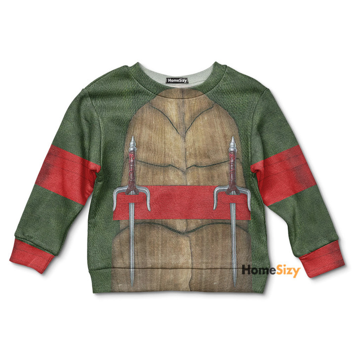 3D Raphael Raph TMNT Custom Cosplay Costume Kid Sweatshirt QT209326Hf