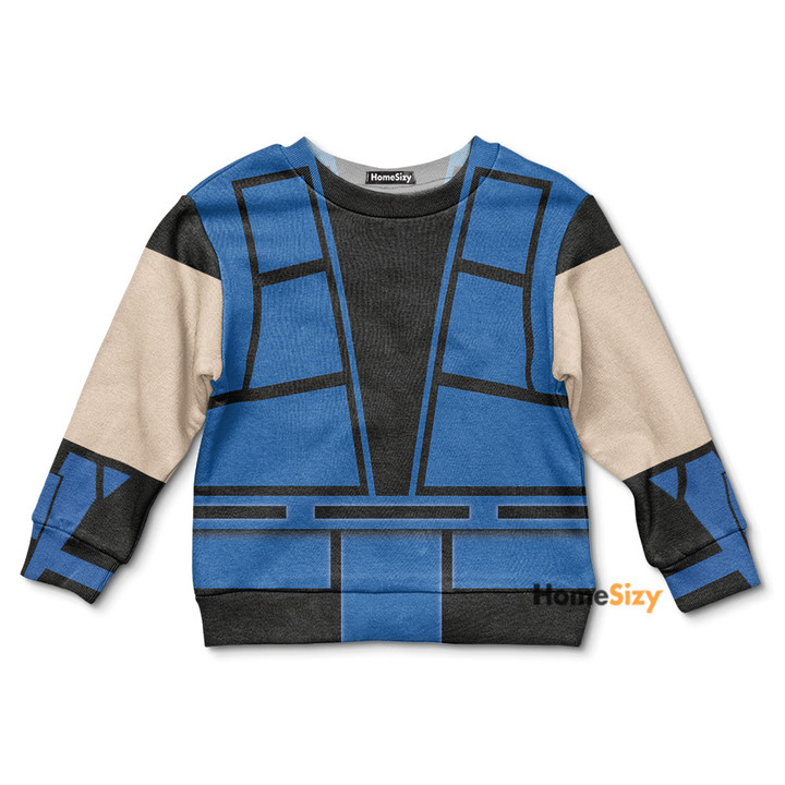 Cosplay Sub-Zero Mortal Kombat Custom Kid Sweatshirt QT210626Hf