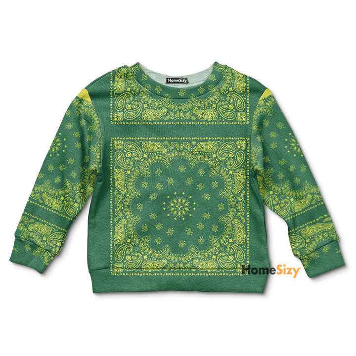 3D Snoop Green Bandana Custom Kid Sweatshirt QT307224