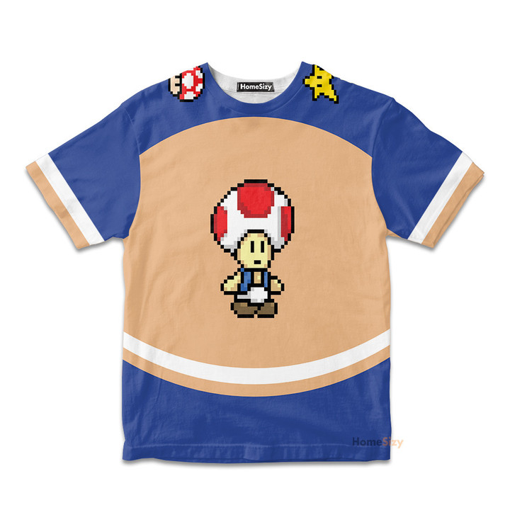 Personalized Custom Name And Number 3D Toad Sports Kid Tshirt QT307142
