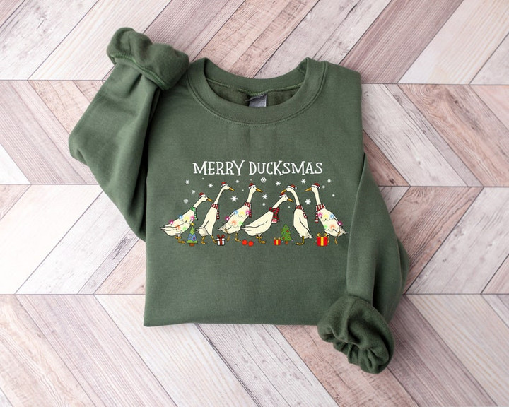 Funny Merry Duckmas Christmas Sweater Shirt