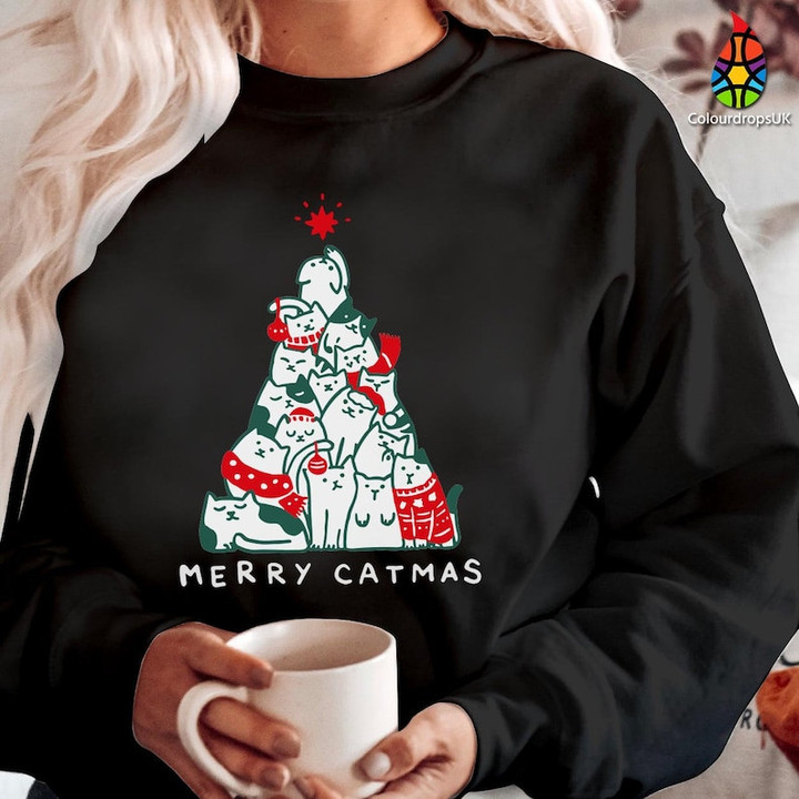 Funny Merry Catmas Meow Christmas Sweater Shirt