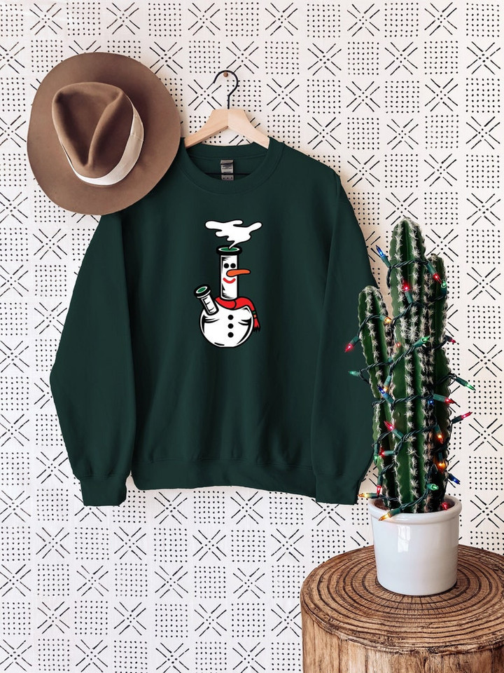 Funny Bong Snowmen Christmas Sweater Shirt