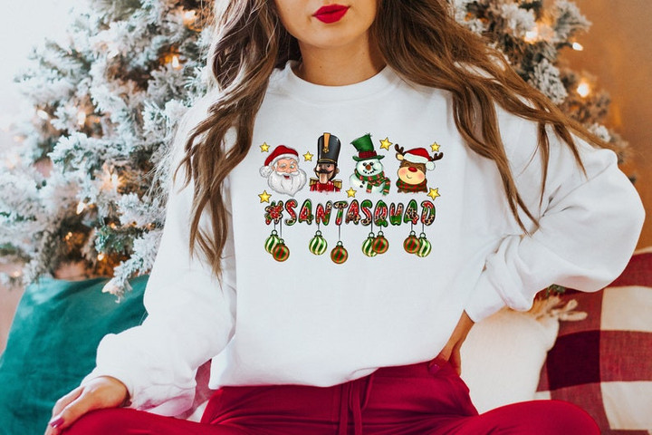 Funny Santa Squad Christmas Sweater Shirt