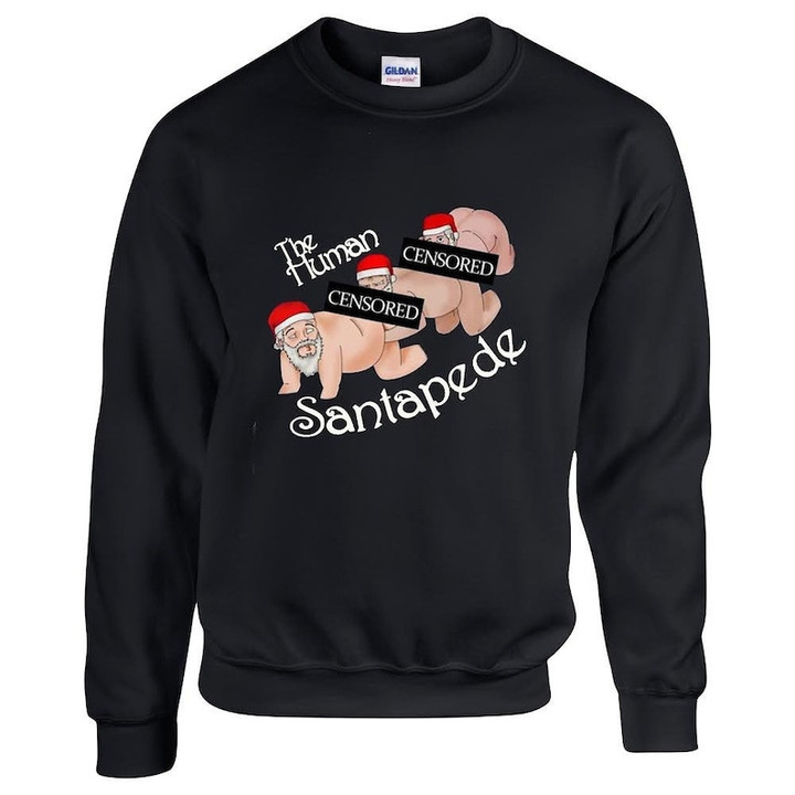 Funny Human Santapede Christmas Sweater Shirt