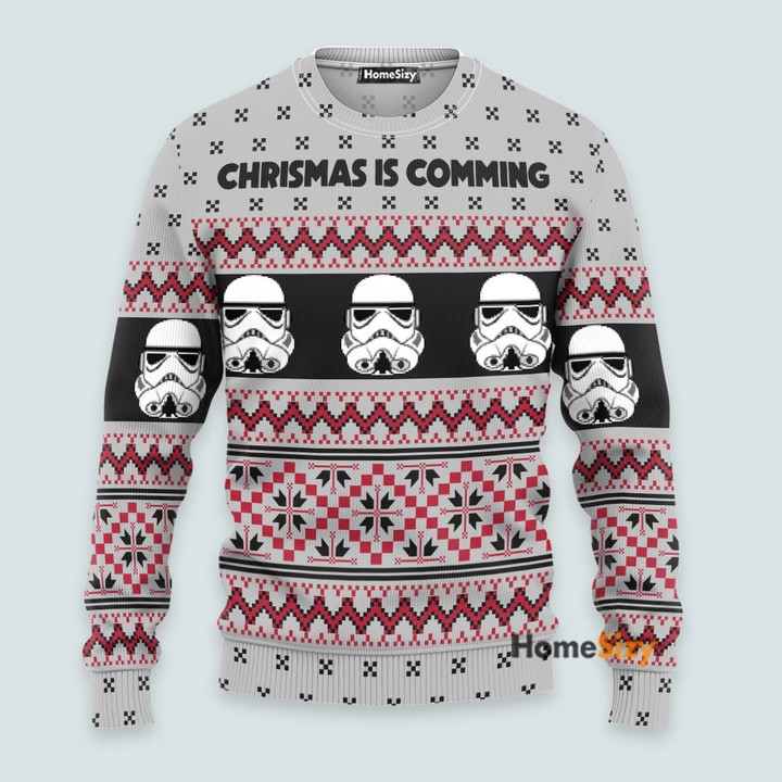Christmas Is Comming Star Wars Storm Trooper - Ugly Christmas Sweater