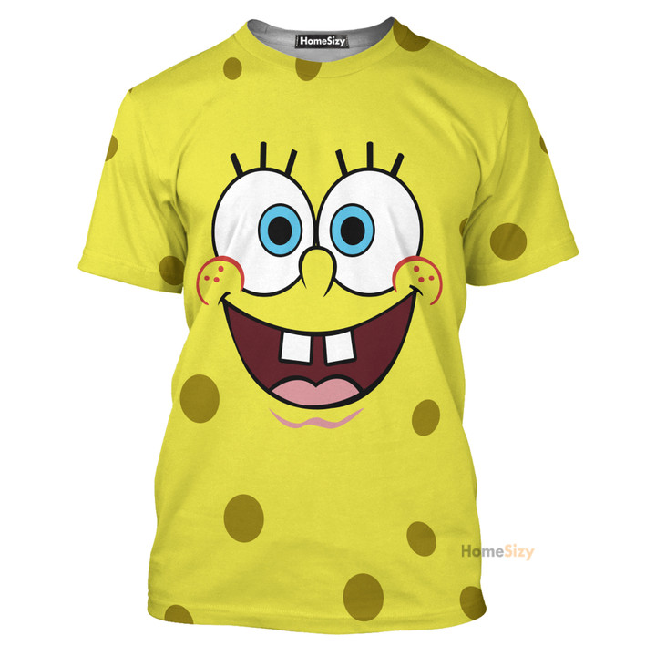 Spongebob Yellow Cosplay Costume - 3D Tshirt