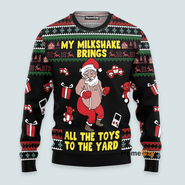 My Milkshake Bring - Christmas Gift For Adults - Funny 3D Christmas Ugly Sweater