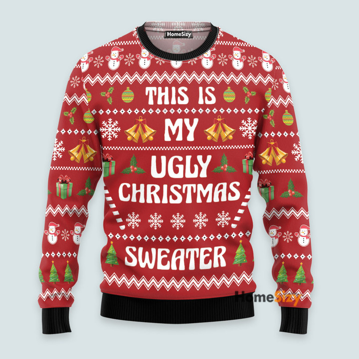 This Is My Ugly Christmas Sweater - Christmas Gift For Adults - 3D Ugly Christmas Sweater QT309393