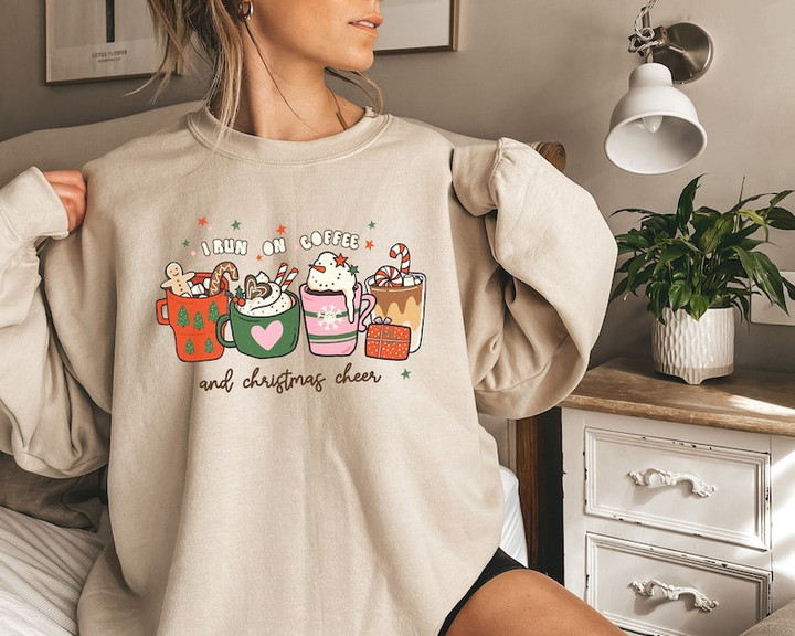 I Run On Coffee And Christmas Cheer Sweater Shirt