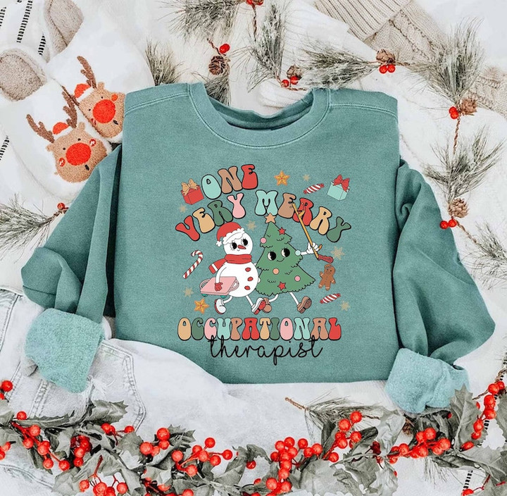 One Very Merry Occupational Therapist Christmas Sweater Shirt