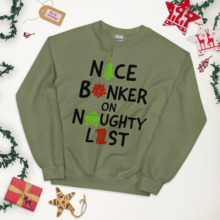 Nice Bonker On Naughty List Christmas Sweater Shirt