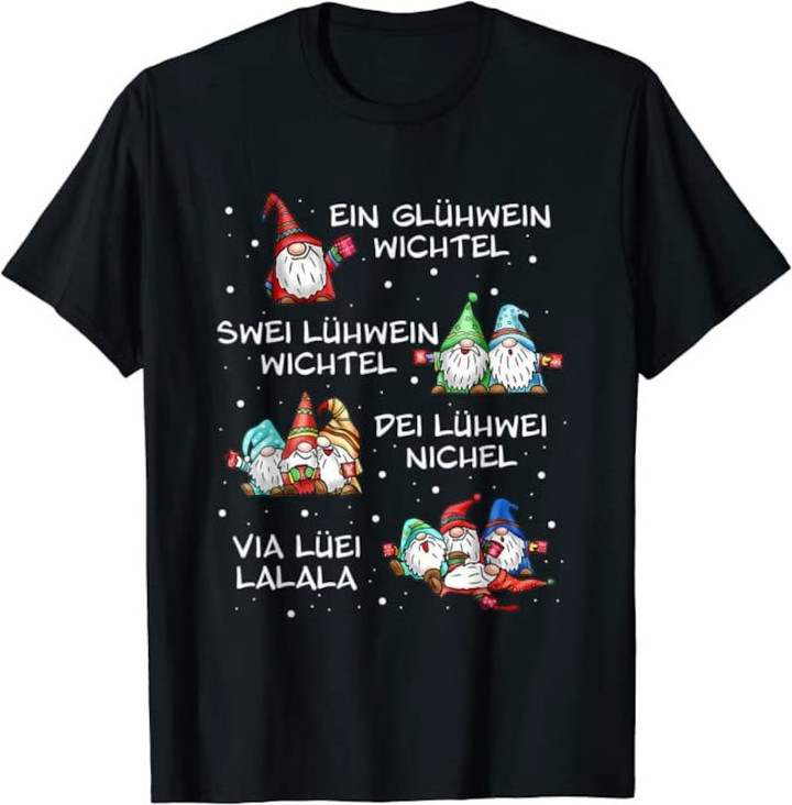 A Mulled Wine, Two Mulled Wine Gnomes Christmas Printed Tshirt