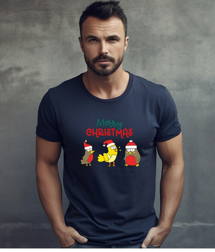 Merry Christmas Rooster Sweater Shirt