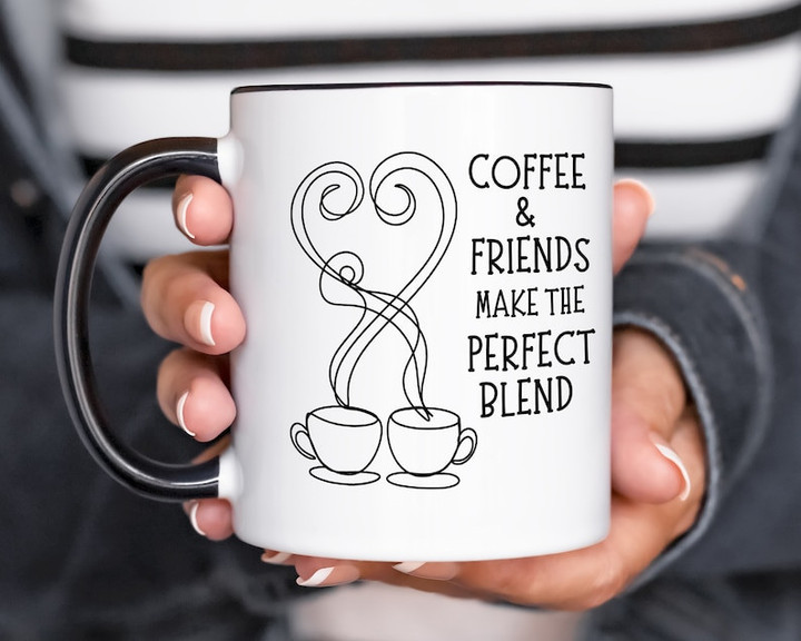 Coffee & Friends Make The Perfect Blend Accent Ceramic Mug