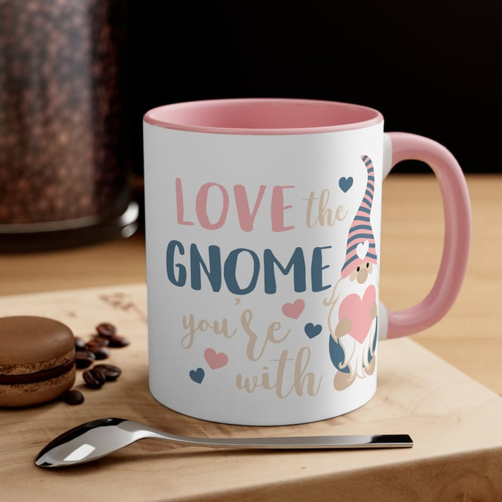 Love The Gnome You're With Accent Ceramic Mug