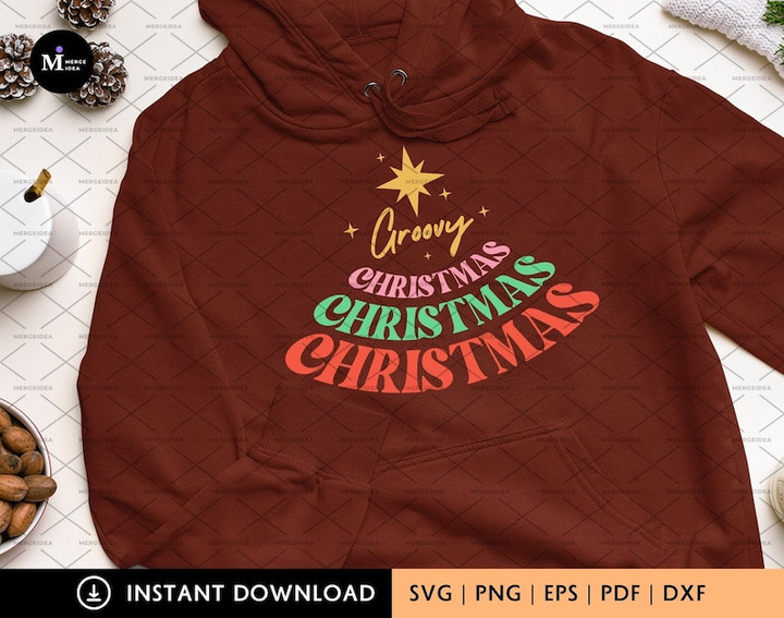 Groovy Christmas Sweater Shirt