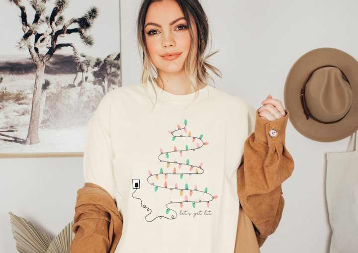 Christmas Tree Lights Sweater Shirt
