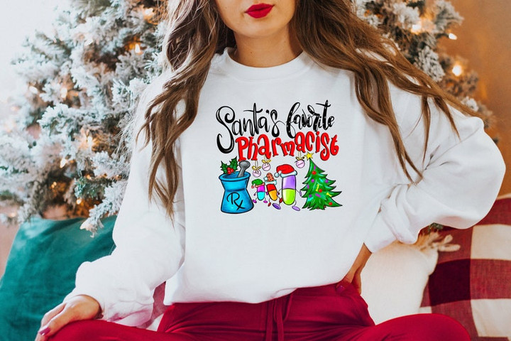 Santa's Favorite Pharmacist Christmas Sweater Shirt