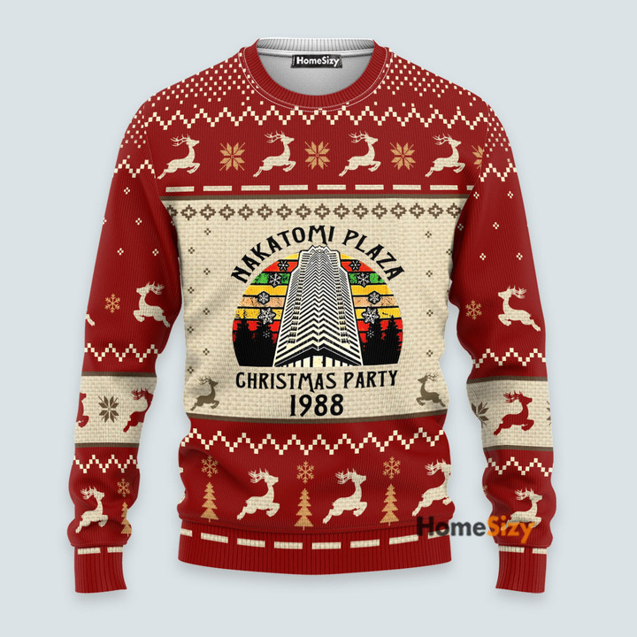 Nakatomi Plaza Christmas Party 1988 - Christmas Gift For Adults - 3D Ugly Christmas Sweater QT309496