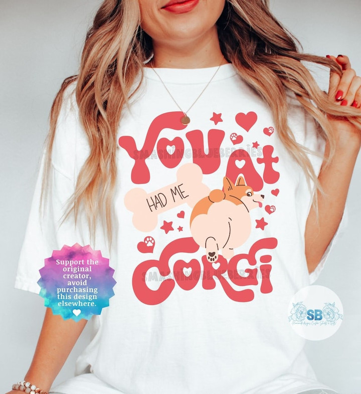 Corgi Valentine Comfort Colors Sweater Shirt