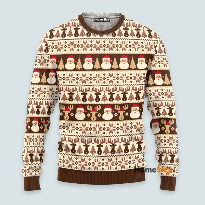 Vintage Nordic Style Xmas Coming - Christmas Gift For Adults - 3D Ugly Christmas Sweater QT309786