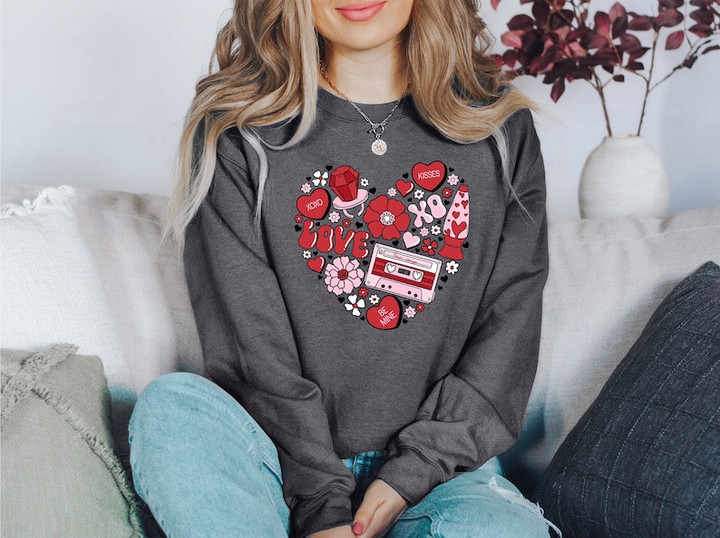 Heart Valentine's Day Sweater Shirt