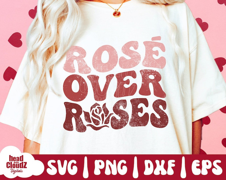 Rose Over Roses Retro Printed Tshirt