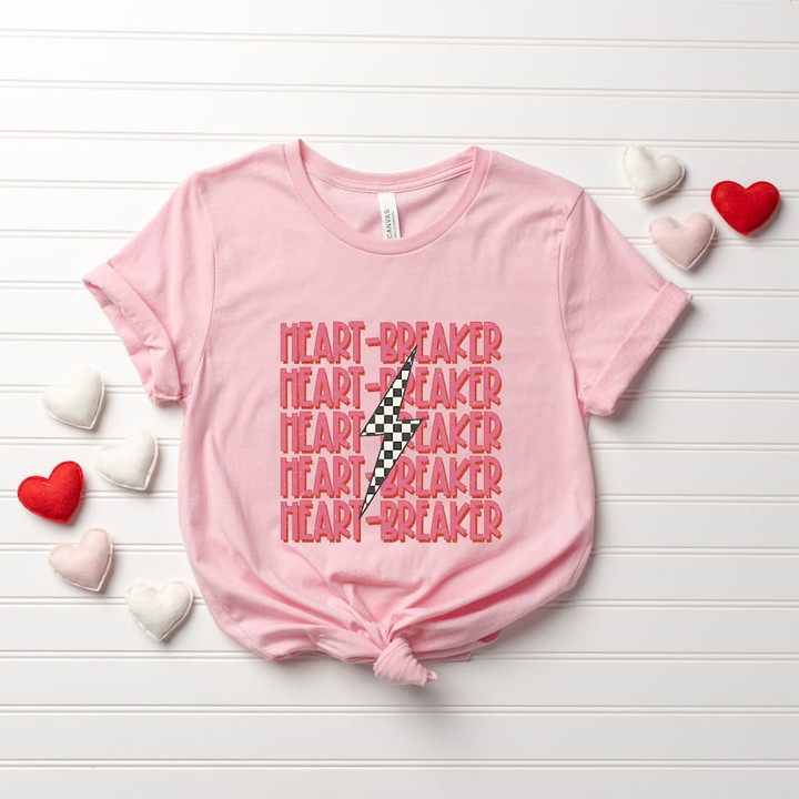 Heart Breaker Valentines Day Printed Tshirt