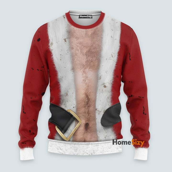 Cosplay Bad Santa - Christmas Gift For Adults- 3D Ugly Christmas Sweater