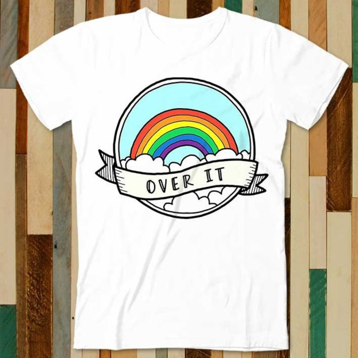 Gay Rights Over It Rainbow LGBT Printed Tshirt