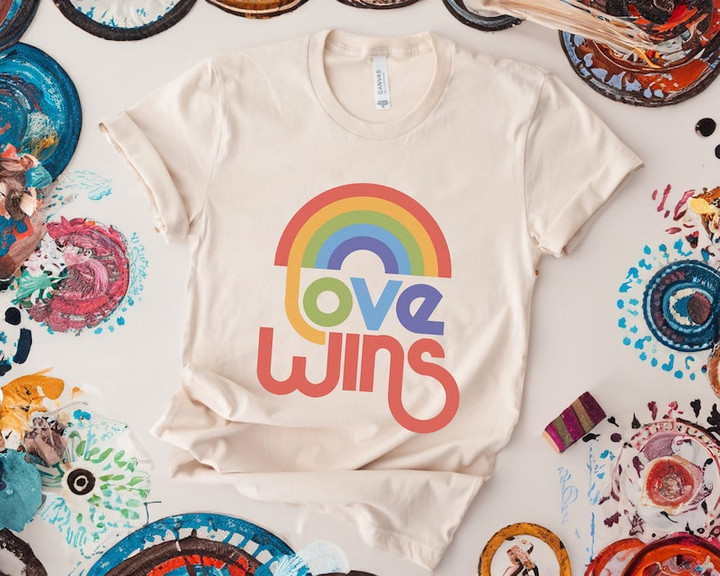 Love Wins Rainbow Pride LGBT Printed Tshirt