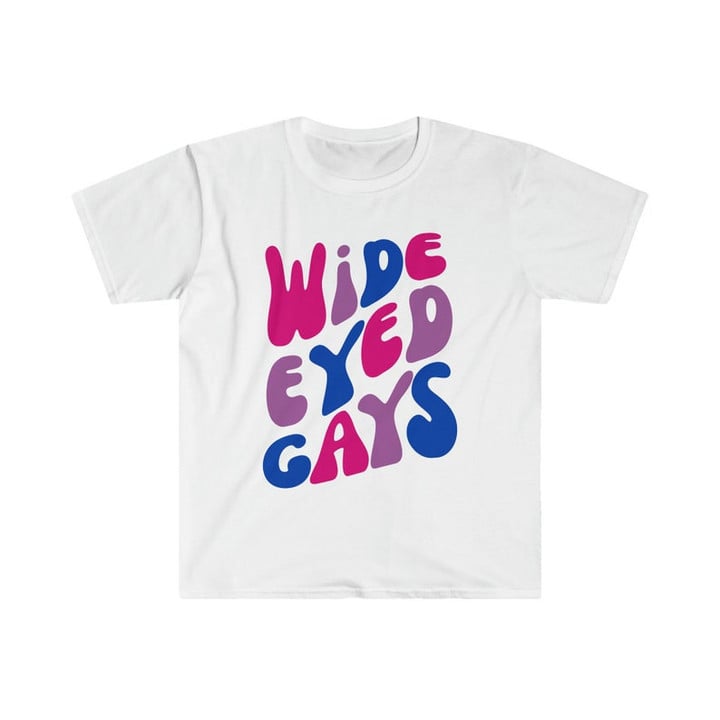 Wide Eyed Gays Funny LGBT Printed Tshirt