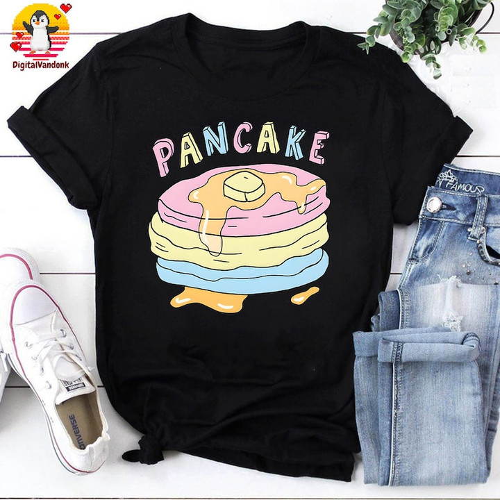 Pansexual Pancake Vintage LGBT Printed Tshirt