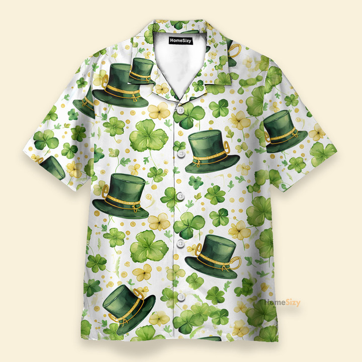 Irish Shamrock Hat St Patrick's Day - Hawaiian Shirt
