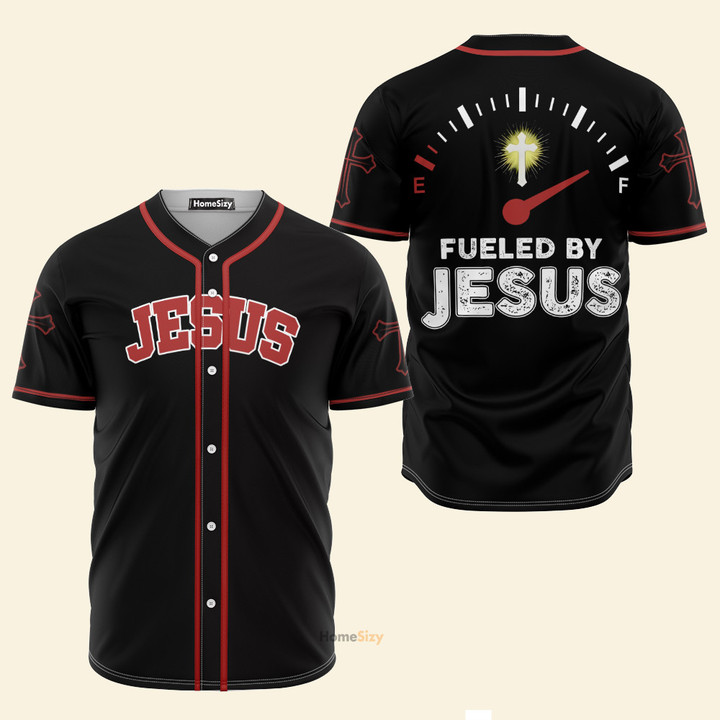 Homesizy Fueled By Jesus Baseball Jersey