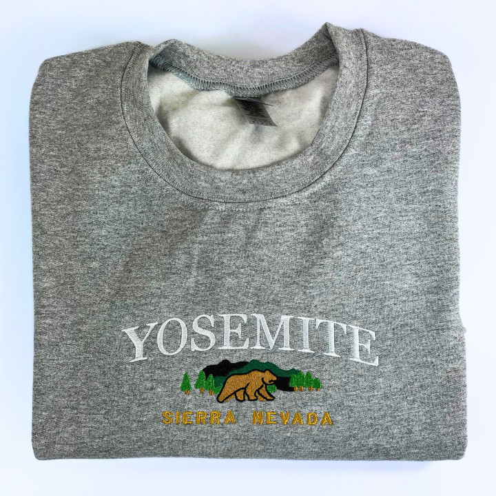 Yosemite National Park Sweatshirt, Hoodie Vintage Embroidered - Yosemite Gift Shop