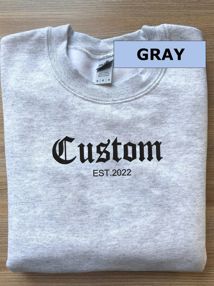 Custom Sweater Embroidery, Personalized Embroidered Sweatshirts