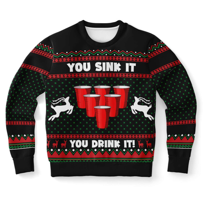 You Sink It You Drink It Ugly Christmas Sweater