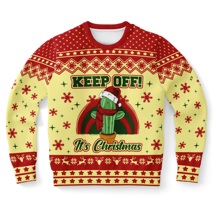 Cactus Keep Off It's Christmas Ugly Sweater