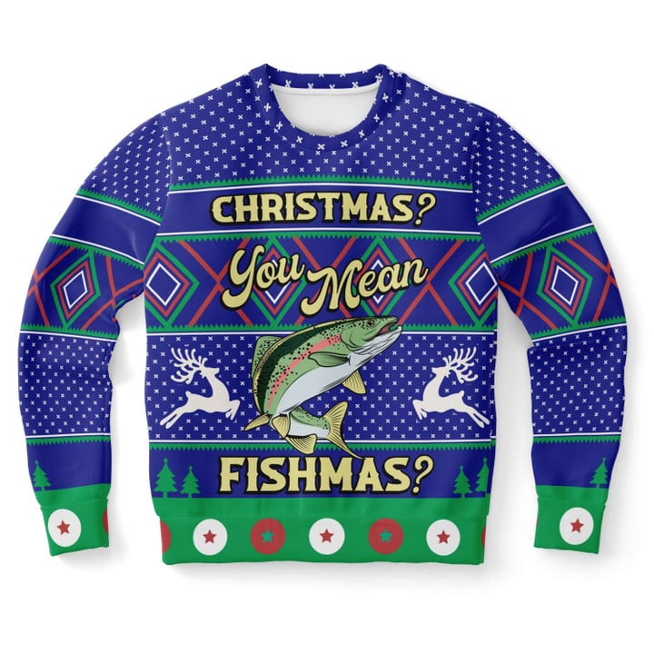 Fishmas Fishing Lover Ugly Christmas Sweater