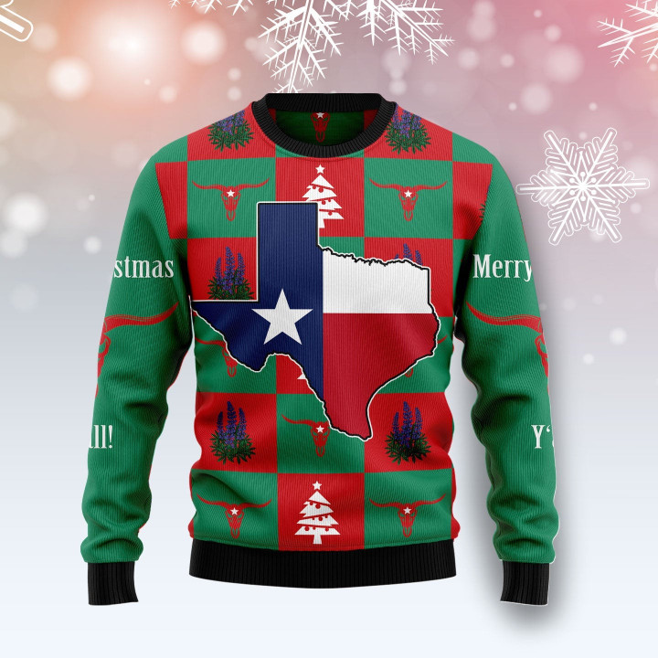 Merry Christmas Y'all! Texas Ugly Sweater