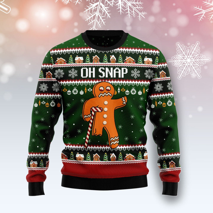 Oh Snap Orange Christmas Funny Ugly Sweater