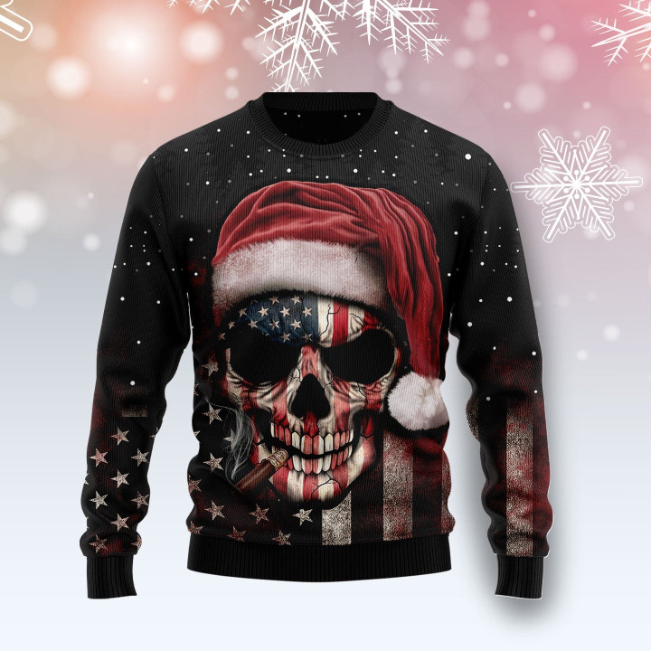 Amazing Skull Funny Family Ugly Christmas Holiday Sweater
