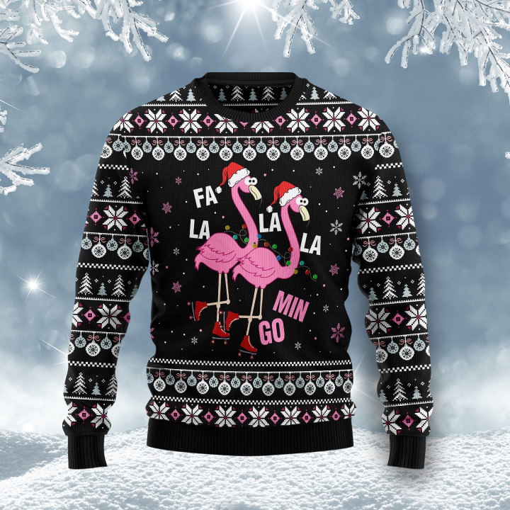 Fla La La Lamingo Cute Flamingo Christmas Ugly Sweater