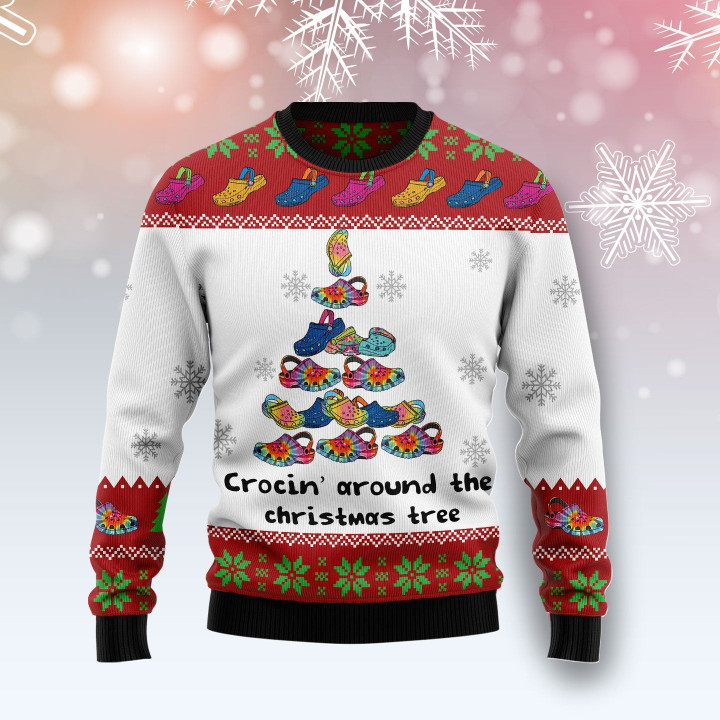 Crocin‘ Around The Funny Christmas Ugly Sweater