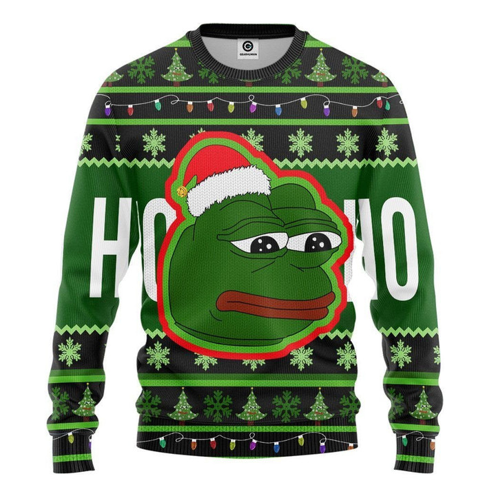 3D Pepe Frog Ugly Sweater Xmas Sweater - Best Gift For Christmas
