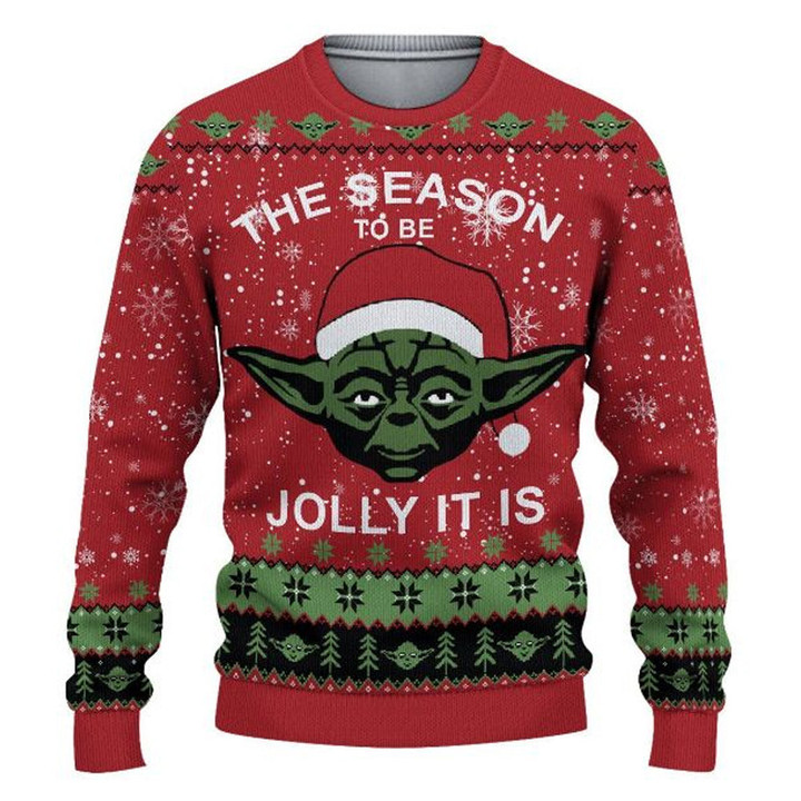 Christmas Star Wars The Mandalorian The Season To Be Jolly It Is Ugly Sweaters