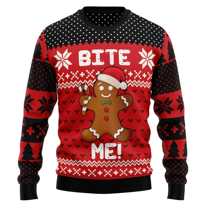 Christmas Bite Me Ugly Sweater For Men And Women