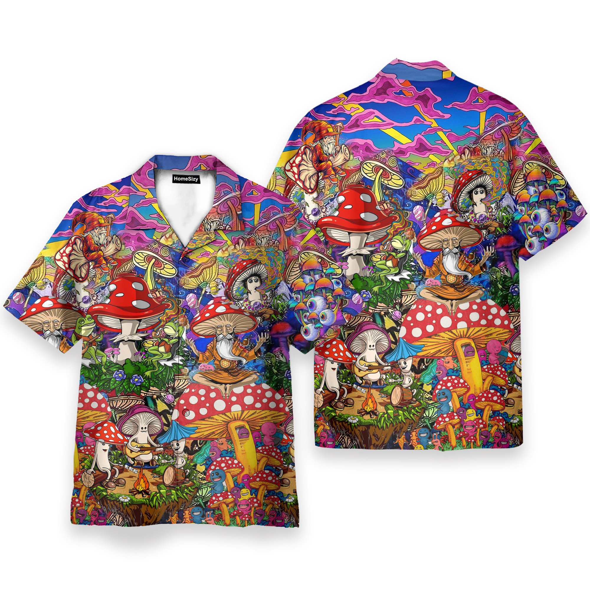 Homesizy Hippie Mushroom Hawaiian Shirt KLZ107709Lb - Homesizy